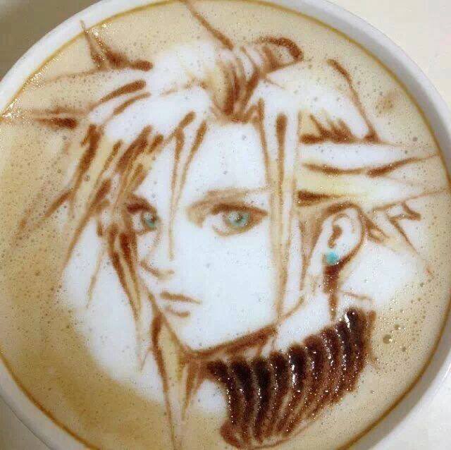 FFVIINovels's tweet photo. Coffee art at its absolute finest https://t.co/4E9TREZVB4