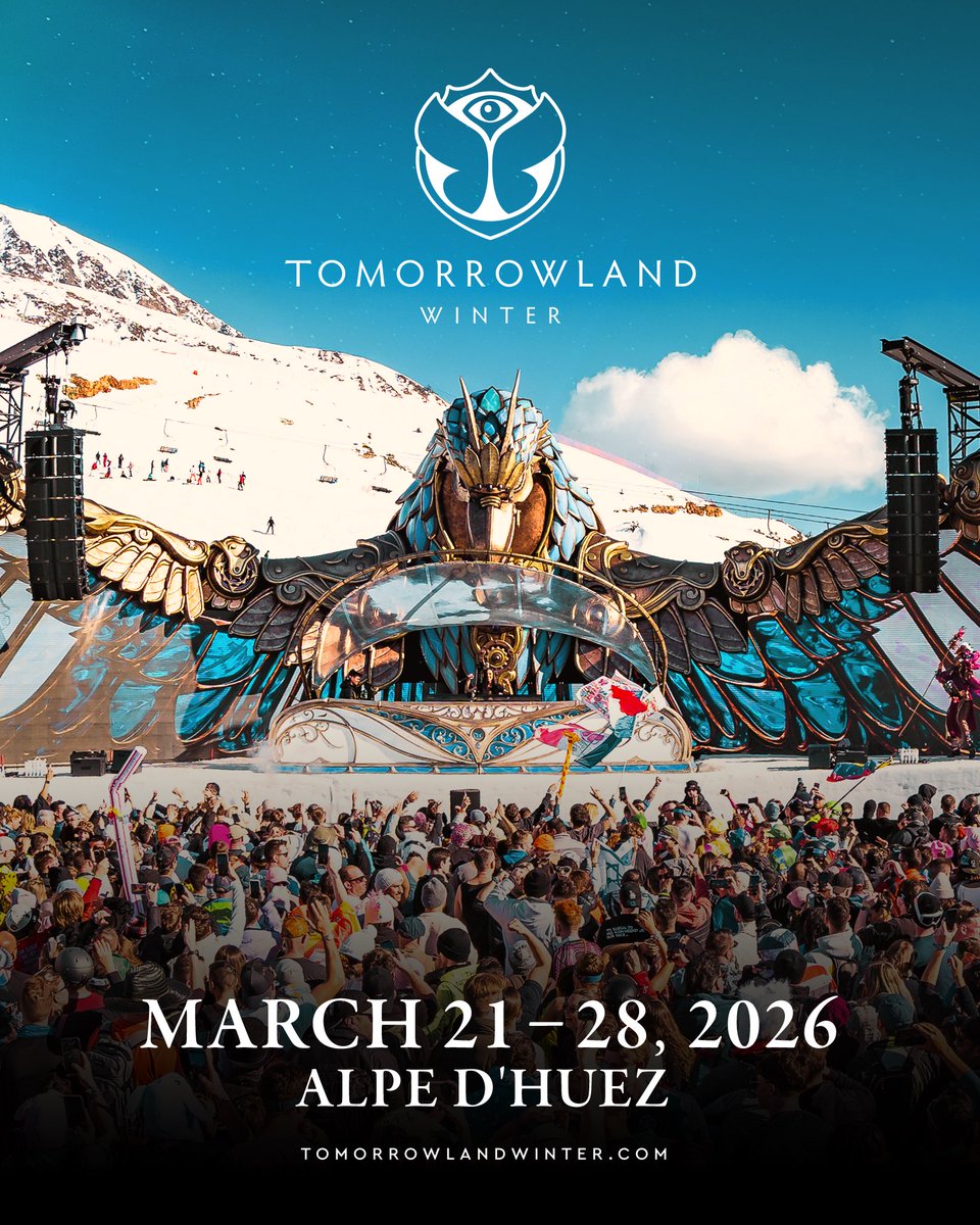 Tomorrowland Winter is coming back to Alpe d'Huez for another unforgettable adventure from March 21–28, 2026. Go to my.tomorrowland.com and stay up-to-date.