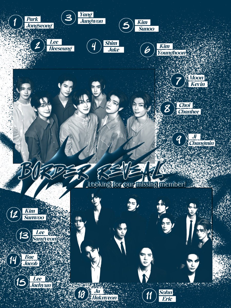 BordeReveal's tweet image. ᅠ
/  ☎📢 | Hello from the very excited 𝗕𝗼𝗿𝗱𝗲𝗿 𝗥𝗲𝘃𝗲𝗮𝗹: ENHYPEN &amp;amp; The Boyz squad! We just landed and are currently missing our members. By the way, while we’re here lost and awesome, we’re also looking for some fun SQ/OA to befriend! Taken list check ALT.
ᅠ