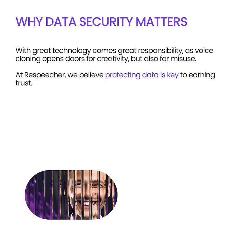 respeecher's tweet image. (1/2) 🔐 #Voicecloning opens up powerful creative tools—but also demands strong data protection.

Explore our latest carousel to learn: 

✅ What the top data security standards really mean
✅ How we build AI ethically
✅ Why transparency and accountability matter

#AIethics