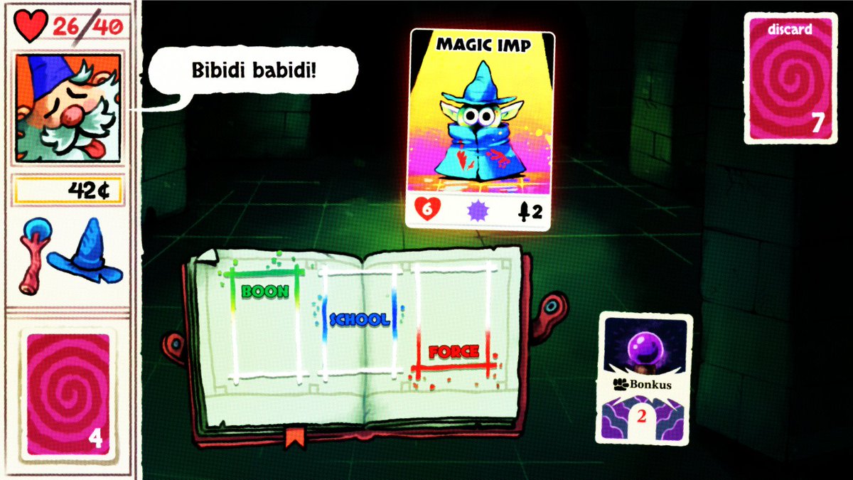 IndianaJ0nas's tweet image. 🔮Mockup of a wizardcore roguelike deckbuilder where you combine cards to cast powerful spells
