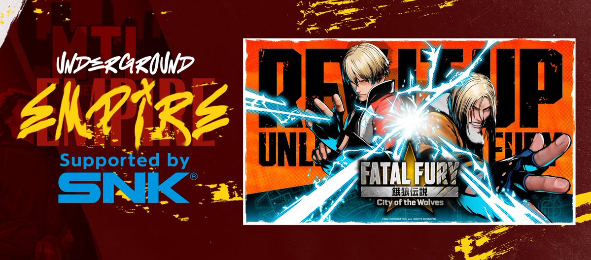 MTLUnderground's tweet photo. We are proud to announce that our upcoming monthly event, Underground Empire Monthly #3, will be supported by @SNKPofficial for Fatal Fury: City of the Wolves!  

📅 Saturday, May 3rd
⏰ Venue opens at 4:00PM
📍 3248 Jean Yves St, Kirkland, QC

Register @ https://t.co/j5gcfbi2ak https://t.co/OwE58Jm43C