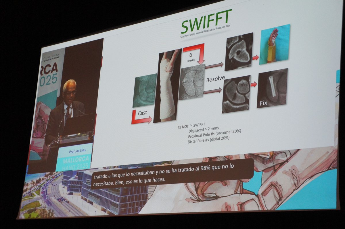 IFSSH Pioneer, Professor Joe Dias, delivering the <a href="/BSSHand/">British Society for Surgery of the Hand</a> Pioneer lecture: 40 Years of wrist surgery.

#MallorcaHand
<a href="/SecmaSociedad/">SECMA</a>
<a href="/IFSSHand/">IFSSH</a>