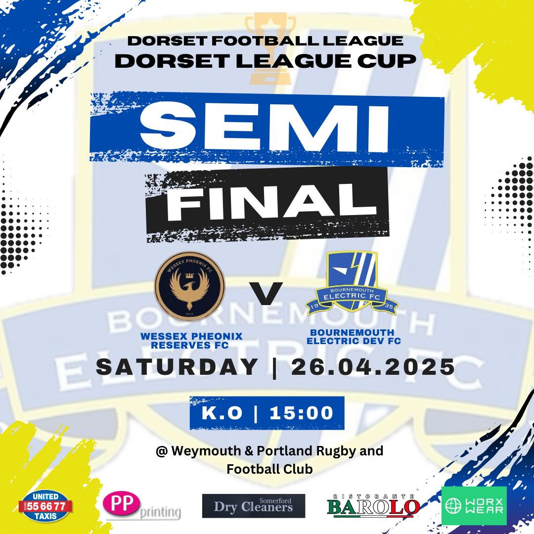 Bournemouth Electric FC (@bmouth1electric) on Twitter photo A huge wknd for the first team as they play <a href="/SherborneTownFC/">Sherborne Town FC</a> in the cup semi final at home at Bournemouth Electric! Come on down to cheer the boys on!
The reserves have another cup game vs Wilton Fc & the dev team have their semi final vs Wessex Fc
Good luck all! ⚡️ A huge wknd for the first team as they play <a href="/SherborneTownFC/">Sherborne Town FC</a> in the cup semi final at home at Bournemouth Electric! Come on down to cheer the boys on!
The reserves have another cup game vs Wilton Fc & the dev team have their semi final vs Wessex Fc
Good luck all! ⚡️