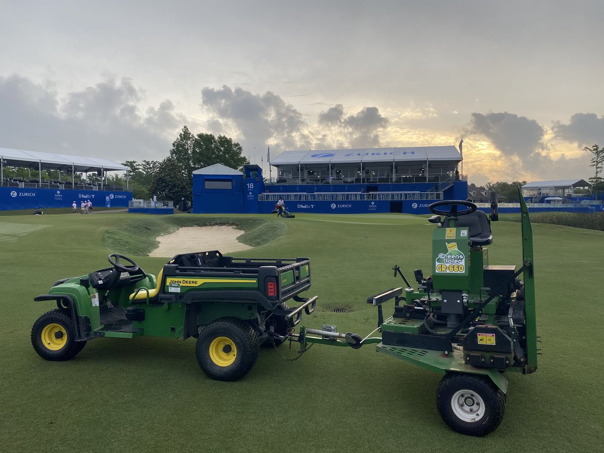 🏴☠️ Jeremy Stevens 🏴☠️ (@jerm_stevens) on Twitter photo Morning prep for Round 1 of the <a href="/Zurich_Classic/">Zurich Classic</a> underway here <a href="/TPCLouisiana/">TPC Louisiana</a>. <a href="/PGATOURAgronomy/">PGA TOUR Agronomy</a> <a href="/BeardEquipGolf/">Beard Equipment Golf</a> <a href="/JohnDeere/">John Deere USA</a> <a href="/AgriMetal_US/">AgriMetal Golf and Turf</a> Morning prep for Round 1 of the <a href="/Zurich_Classic/">Zurich Classic</a> underway here <a href="/TPCLouisiana/">TPC Louisiana</a>. <a href="/PGATOURAgronomy/">PGA TOUR Agronomy</a> <a href="/BeardEquipGolf/">Beard Equipment Golf</a> <a href="/JohnDeere/">John Deere USA</a> <a href="/AgriMetal_US/">AgriMetal Golf and Turf</a>
