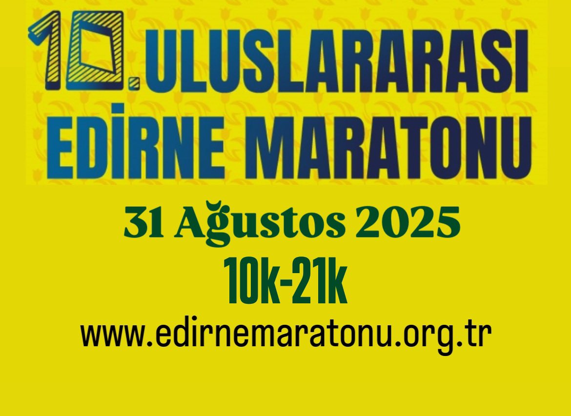 nderakda's tweet photo. 10. Uluslararası Edirne Maratonu açık müze parkurunda 30 Ağustos Zafer bayramı coşkusuyla koşulacak.       https://t.co/4b3HpW25Jt https://t.co/rHIAS4qUTO