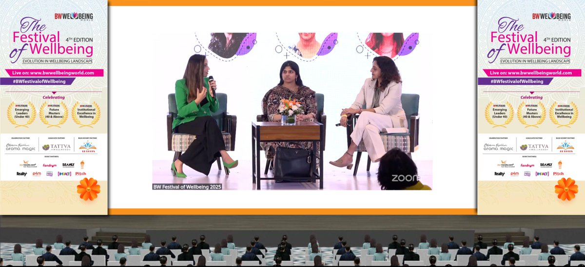 Live Now: Join us at The Festival of Wellbeing – 4th Edition as influential voices from wellness, science, healing, food, and mindfulness come together. #BWFestivalOfWellbeing

Followed by #BWFestivalOfWellbeingAwards 2025!

Join at: bwevents.co.in/bw/Wellbeing/a…