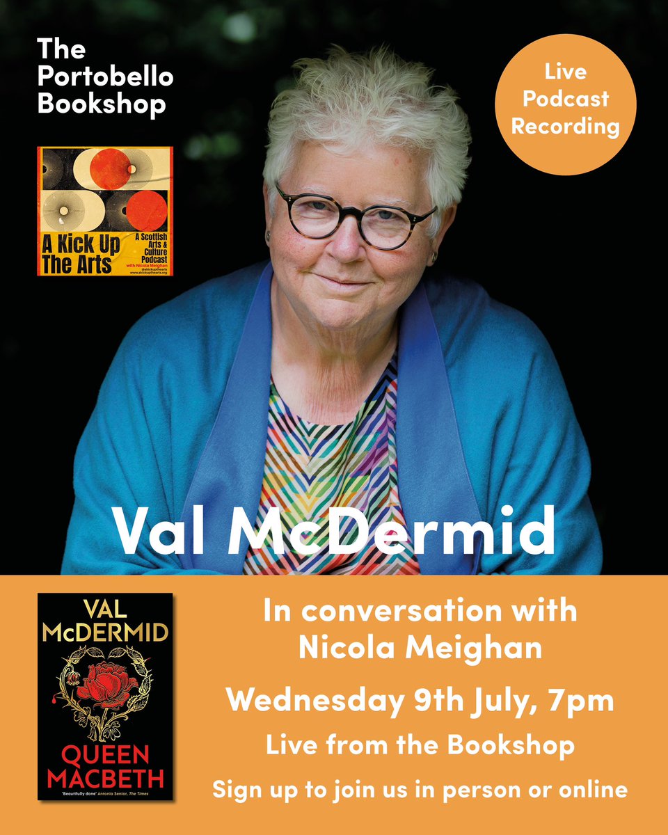 Nicola Meighan π»π³οΈβππ³οΈββ§οΈ (@nicola_meighan) on Twitter photo Delighted the mighty <a href="/valmcdermid/">Val McDermid</a> joins me for a live recording of A Kick Up The Arts <a href="/PortyBooks/">The Portobello Bookshop</a>, July 9th: weβll celebrate Queen Macbeth & Val will also give us a virtual night of entertainment, discussing her choice of a Scottish album, film & book π§‘
theportobellobookshop.com/events/val-mcdβ¦ Delighted the mighty <a href="/valmcdermid/">Val McDermid</a> joins me for a live recording of A Kick Up The Arts <a href="/PortyBooks/">The Portobello Bookshop</a>, July 9th: weβll celebrate Queen Macbeth & Val will also give us a virtual night of entertainment, discussing her choice of a Scottish album, film & book π§‘
theportobellobookshop.com/events/val-mcdβ¦