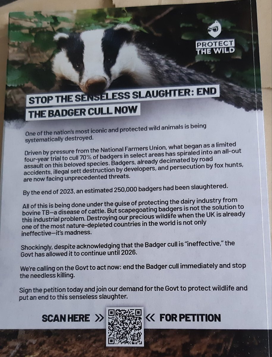 Clive Swinsco (@cswinsco13471) on Twitter photo <a href="/ProtectTheWild_/">Protect the Wild</a> <a href="/ChrisGPackham/">Chris Packham</a> Great to see this #Action for #Badgers by #ProtectTheWild
Please keep signing & sharing folks,and let's ensure we reach the required 100,000 signatures asap...
#StopTheCullNOW 🦡🦡🦡
<a href="/BadgerTrust/">Badger Trust</a>
<a href="/greywhisker/">Lockdown Virtual Demo Against Badger Culling</a> <a href="/BadgerPPDG/">Badger Crime Priority Delivery Group</a> <a href="/BadgerCrowd/">TheBadgerCrowd</a> <a href="/euro_badger/">Euro_badger</a> <a href="/AnneatSaveMe/">Brian May's Save Me Trust</a> <a href="/domdyer70/">dominic dyer</a>
🦡🦡 <a href="/ProtectTheWild_/">Protect the Wild</a> <a href="/ChrisGPackham/">Chris Packham</a> Great to see this #Action for #Badgers by #ProtectTheWild
Please keep signing & sharing folks,and let's ensure we reach the required 100,000 signatures asap...
#StopTheCullNOW 🦡🦡🦡
<a href="/BadgerTrust/">Badger Trust</a>
<a href="/greywhisker/">Lockdown Virtual Demo Against Badger Culling</a> <a href="/BadgerPPDG/">Badger Crime Priority Delivery Group</a> <a href="/BadgerCrowd/">TheBadgerCrowd</a> <a href="/euro_badger/">Euro_badger</a> <a href="/AnneatSaveMe/">Brian May's Save Me Trust</a> <a href="/domdyer70/">dominic dyer</a>
🦡🦡