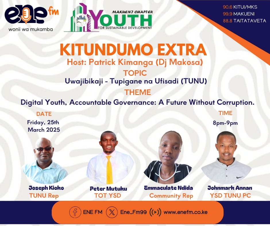 Johnmark Annan (@johnmarkannan) on Twitter photo In advocating for a future without corruption.Youths need to be in the forefront to promote accountability in service deliveryby holding duty bearers accountableandreporting cases of corruption through uwajibikajipamoja.org <a href="/TIKenya/">TI-Kenya</a> <a href="/TISAKenya/">@TisaKenya</a> <a href="/EUinKenya/">European Union In Kenya</a> <a href="/makueniysd/">Makueni Youth For Sustainable Development</a> <a href="/KAS_Kenya/">Konrad-Adenauer-Stiftung (KAS) Kenya</a> In advocating for a future without corruption.Youths need to be in the forefront to promote accountability in service deliveryby holding duty bearers accountableandreporting cases of corruption through uwajibikajipamoja.org <a href="/TIKenya/">TI-Kenya</a> <a href="/TISAKenya/">@TisaKenya</a> <a href="/EUinKenya/">European Union In Kenya</a> <a href="/makueniysd/">Makueni Youth For Sustainable Development</a> <a href="/KAS_Kenya/">Konrad-Adenauer-Stiftung (KAS) Kenya</a>