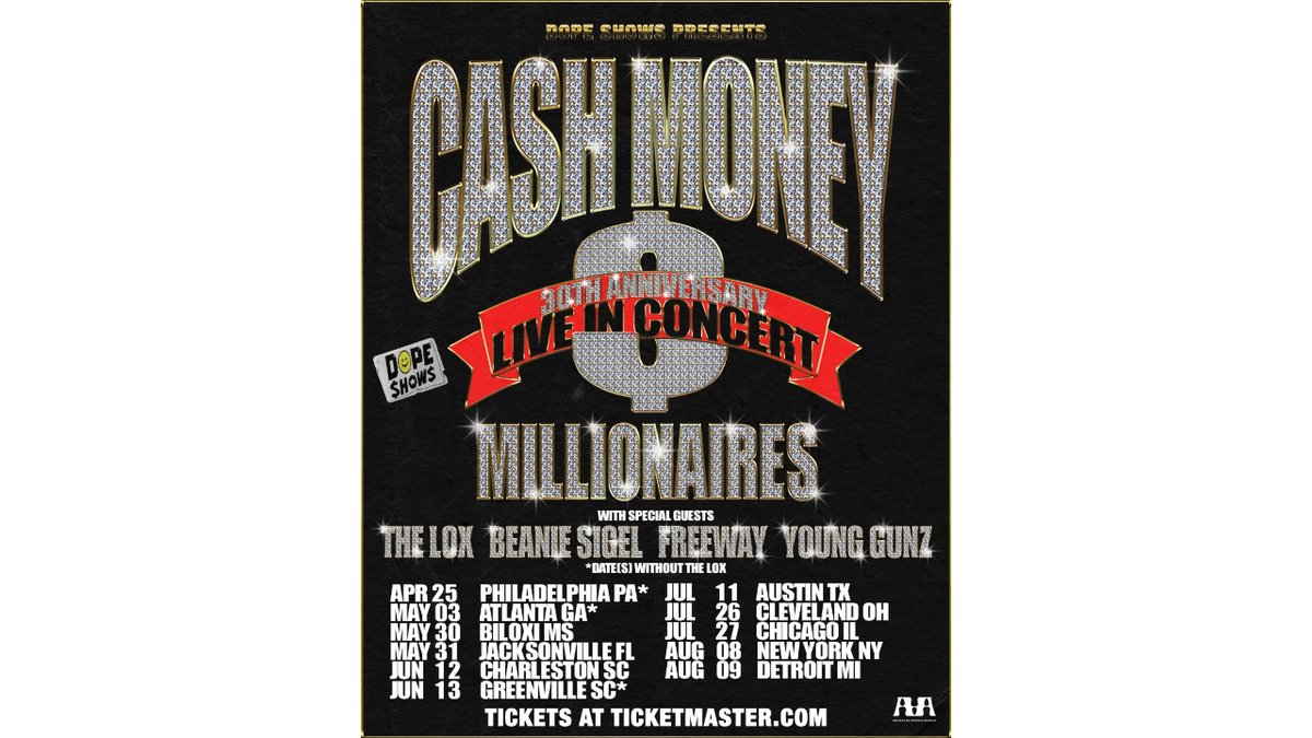 bigced's tweet image. Cash Money Millionaires 30th Anniversary Tour in Philadelphia, Friday, April 25th - The Industry Cosign theindustrycosign.com/cash-money-mil… #Philadelphia #CashMoneyRecords #TheIndustryCosign #BIGCED
