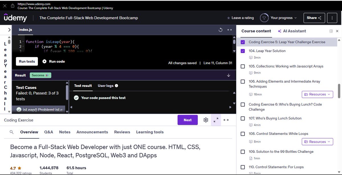 TheAnte2's tweet image. Day 4 of #20DaysOfJavaScript: I attempted the leap year challenge but got stuck trying to code the flowchart. I eventually had to check the solution after many attempts. 
✅ Finished the challenge and learned to use flowcharts for clarity.