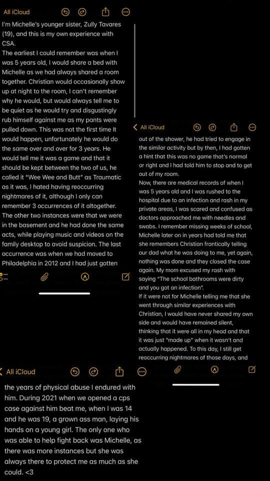 hay0ps's tweet photo. @amara87778 I saw a friend post on FB with testimony notes from siblings cuz he touched them too and I'm sick man...why do families stay protecting their sons in these situations. Michelle deserved better and they failed her. https://t.co/hpAjUEM3hO