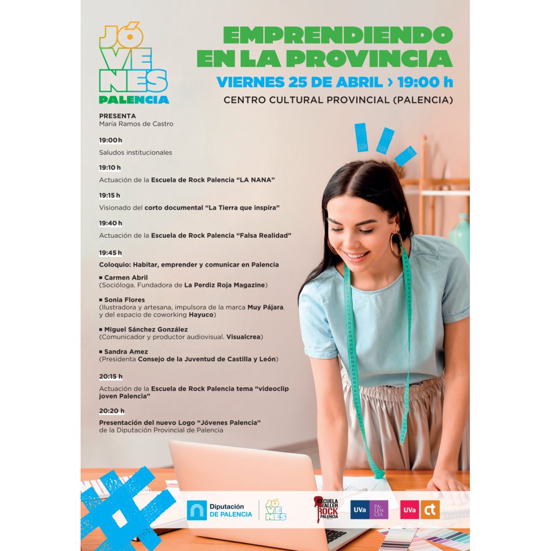 Os recordamos que mañana se llevará a cabo la Jornada "Emprendiendo en la Provincia", 
📅 Fecha: 25 de abril de 2025 🕒 Hora: 19 h.
📍 Lugar: Centro Cultural Provincial (Pza. Los Juzgados, s/n Palencia). ‼‼ Os esperamos ‼‼.
#JornadaDeEmprendimiento #DesarrolloEmpresarial