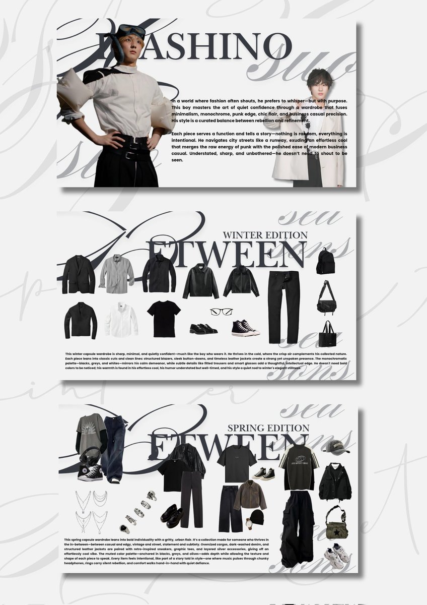 <a href="/ProfsGBlack/">D.</a> @thegoodsweb <a href="/yuokatta/">桐ヶ谷, KIKO.</a> <a href="/OfBlazingly/">BLAZE.</a> ㅤ

𝑷𝒍𝒆𝒂𝒔𝒆 𝒉𝒂𝒗𝒆 𝒂 𝒔𝒆𝒂𝒕!

Our Capsule Collection is built for movement, warmth, and ease. These are pieces designed to mix, match, and move with you through every changing hour of the season.

✨🌿 e–catalogue: tinyurl.com/BetweenSeasons…

ㅤ