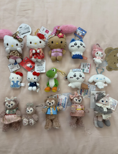 ぬいぐるみペンダントのコレクションを公開します！ハローキティ、ヨッシー、シナモロールなど、かわいいクマがたくさん