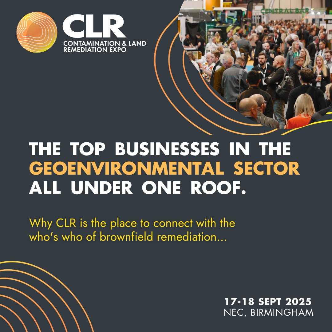 Over 70% of stands booked – secure your place at CLR Expo 2025 now!💪

Join the UK's largest event dedicated to brownfield remediation on the 17–18 September 2025, at the NEC Birmingham. Find out more: hubs.la/Q03jGM-70

#LandRemediation #GeoEnvironmental #Networking