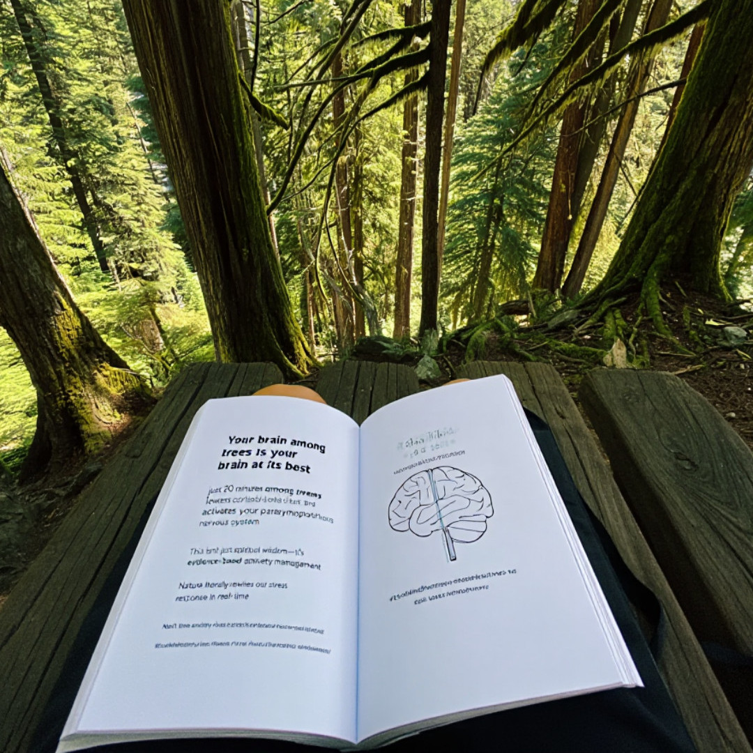 JeffreyKeefer's tweet photo. The science behind the "forest feeling" is fascinating: just 20 minutes among trees lowers cortisol levels and activates your parasympathetic nervous system. This isn't just spiritual wisdom—it's evidence-based anxiety management. Nature rewires our stress response in real time. https://t.co/R7boNpNh2a