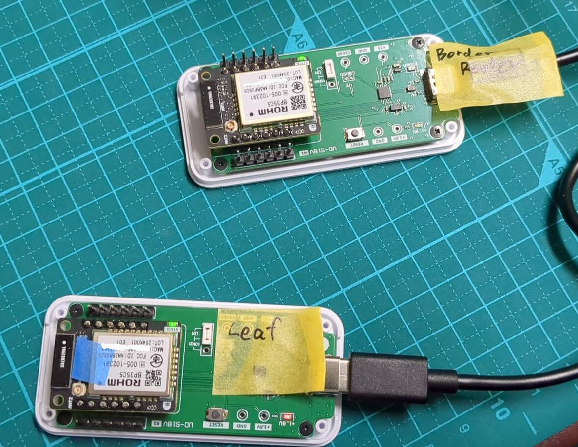 crane_elec's tweet photo. 現在開発中のWi-SUN add-on for #spresense 
開発・メンテナンス用にUSBドングル化ボードも作っています。Border routerとLeafでの1:1対抗通信の動作確認が取れました。 https://t.co/p2YVUXxHeM
