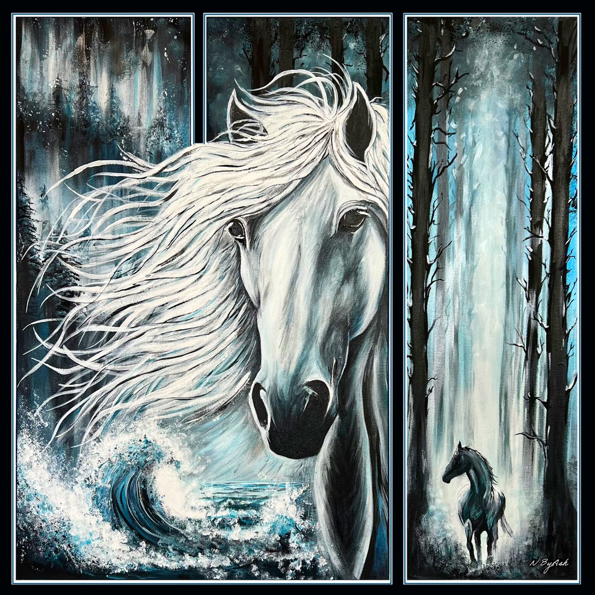 ByAsh556054's tweet photo. Yes — and not just real, but soul-led.
Here is one of my recent works:
"Free Spirit" — from The Mythical Soul of the Totems
🐎 For those who walk with peace and presence.
🔗 https://t.co/SiHguuW6Tx
#ByAsh #NFTArt #TotemSpirit #SpiritualArt