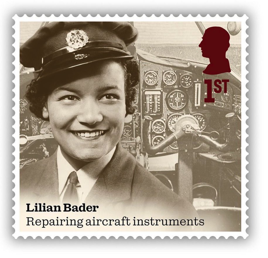 claremulley's tweet photo. Delighted to see these new @RoyalMail ‘Valour &amp; Victory’ stamp set featuring ‘lesser known’ heroes fm #WW2, presumable to mark #VEDay80.
3/10 are even women. 
- #LilianBader was the 1st Black woman (dad fm Barbados), to join the British armed forces. Became a Corporal in the WAAF https://t.co/1Vdnr7YS2s