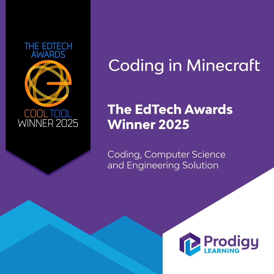 🎉We are proud to announce that Prodigy Learning has won the EdTech Awards 2025 Cool Tool Award for Coding, Computer Science and Engineering Solution.

🌍 The US-based EdTech Awards are the world's largest recognition program for education technology, recognizing the biggest