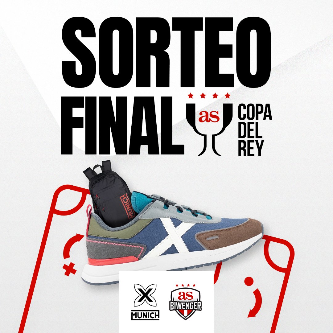 🏆 Esta final de Copa tenemos...

😜 ¡Un SORTEAZO Fantasy con <a href="/munichsports/">MUNICH Sports</a>!

👟🎒 ¡Gana un pack de calzado+mochila de la prestigiosa marca Munich!

📲 Síguenos + Rt

🗣️ Menciona a un amig@ e indica el resultado del partido Real Madrid - FC Barcelona

⏰ Hasta el sábado a las