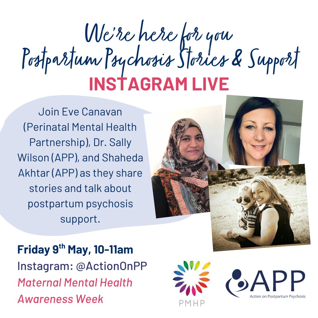 PMHP UK (@pmhpuk) on Twitter photo For #MaternalMentalHealthAwarenessWeek, join our Co-Founder <a href="/eviecanavan/">Eve Canavan BEM</a> as she chats with <a href="/ActionOnPP/">Action on Postpartum Psychosis</a> about support for Postpartum Psychosis on 9th May at 10am on Instagram
#maternalmhmatters
#maternalmentalhealth
#mmhaw
#mmhaw25
#Postpartumdepression
#yourvoiceyourstrength For #MaternalMentalHealthAwarenessWeek, join our Co-Founder <a href="/eviecanavan/">Eve Canavan BEM</a> as she chats with <a href="/ActionOnPP/">Action on Postpartum Psychosis</a> about support for Postpartum Psychosis on 9th May at 10am on Instagram
#maternalmhmatters
#maternalmentalhealth
#mmhaw
#mmhaw25
#Postpartumdepression
#yourvoiceyourstrength