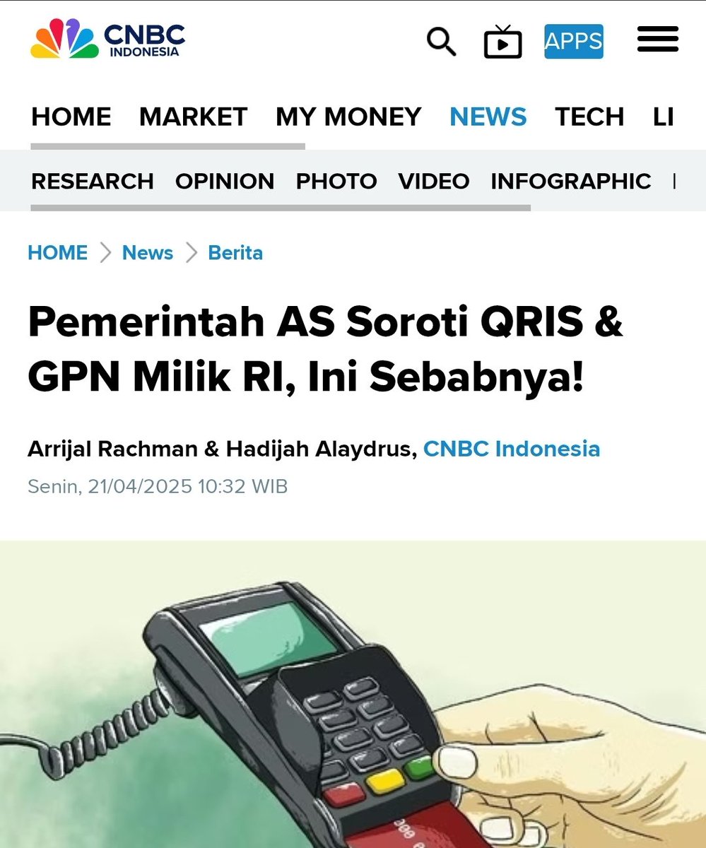hipohan's tweet photo. QRIS (Quick Response Code Indonesian Standard) 

>Dibuat oleh Indonesia
>Untuk keperluan Indonesia
>Pembeli dan penjual, orang Indonesia
>Transaksi antar lembaga keuangan Indonesia

Kok yang gerah Amerika ? Ya karena VISA, Mastercard dan Amex babak belur kehilangan pemasukan 😴 https://t.co/vEEMLpNiE3