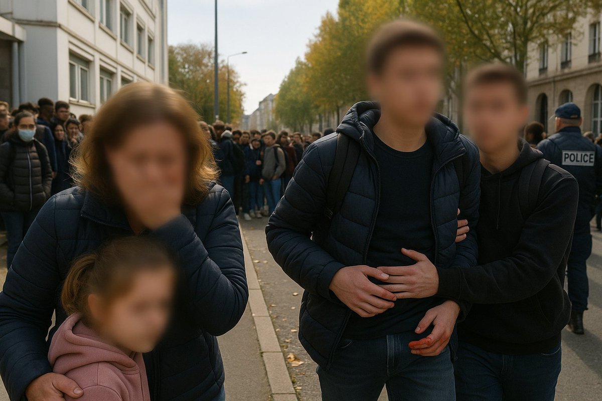 Alexandre_44_'s tweet photo. Nantes, en plein jour.
Des lycéens poignardés. Des enfants confinés. Des parents en larmes.

Combien de drames avant qu’on protège VRAIMENT nos enfants ?

#Nantes #Insécurité
🇫🇷🚨🔪 https://t.co/RpZx3u5ntu
