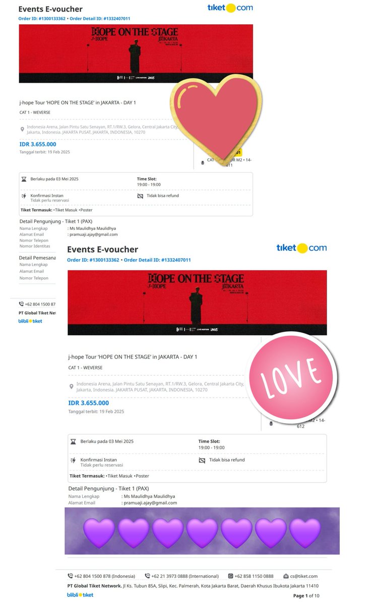 w_pram's tweet photo. WTS. DIJUAL! #WTS
2 tiket #konser #Jhope #BTS #Jakarta
CAT 1 - Day 1
Di Web sudah sold out.
Jual karena aku dapat VIP day 2.

Maaf, numpang tag: @Adriandhy
@Widino @maulidhya
#zonauang #jualtiketkonser #viral https://t.co/LrSCUhqzD4