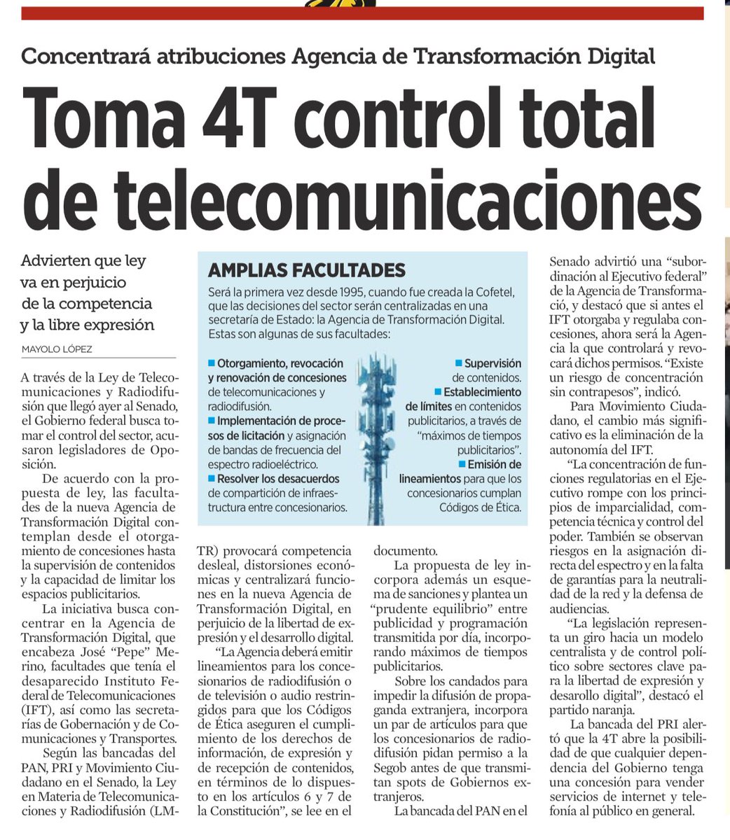 Qué golpe a la libertad de expresión, al pluralismo, a la transparencia, a la competencia, y a las audiencias.

El gobierno gana más poder discrecional para someter a los concesionarios, para ejercer presión política, para controlar contenidos e imponer sanciones a la crítica, y