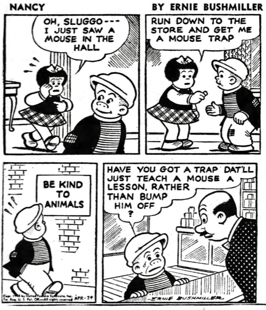 JohnnyCallicutt's tweet photo. Nancy By Ernie Bushmiller
April 24,1948 https://t.co/aXnFJAq03O