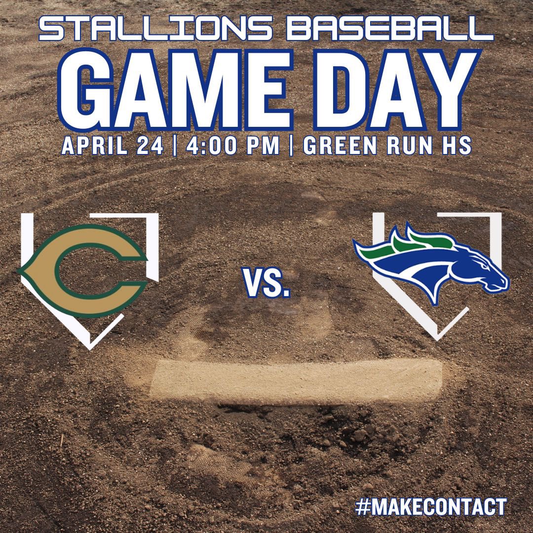 GRStallionsBB's tweet photo. Come out and support your Stallions #MakeContact #Baseball 
🆚 @Cox__Baseball 
🕐 4PM
📍Green Run HS 
🏟️ The Stable https://t.co/OEtSOUSfSO