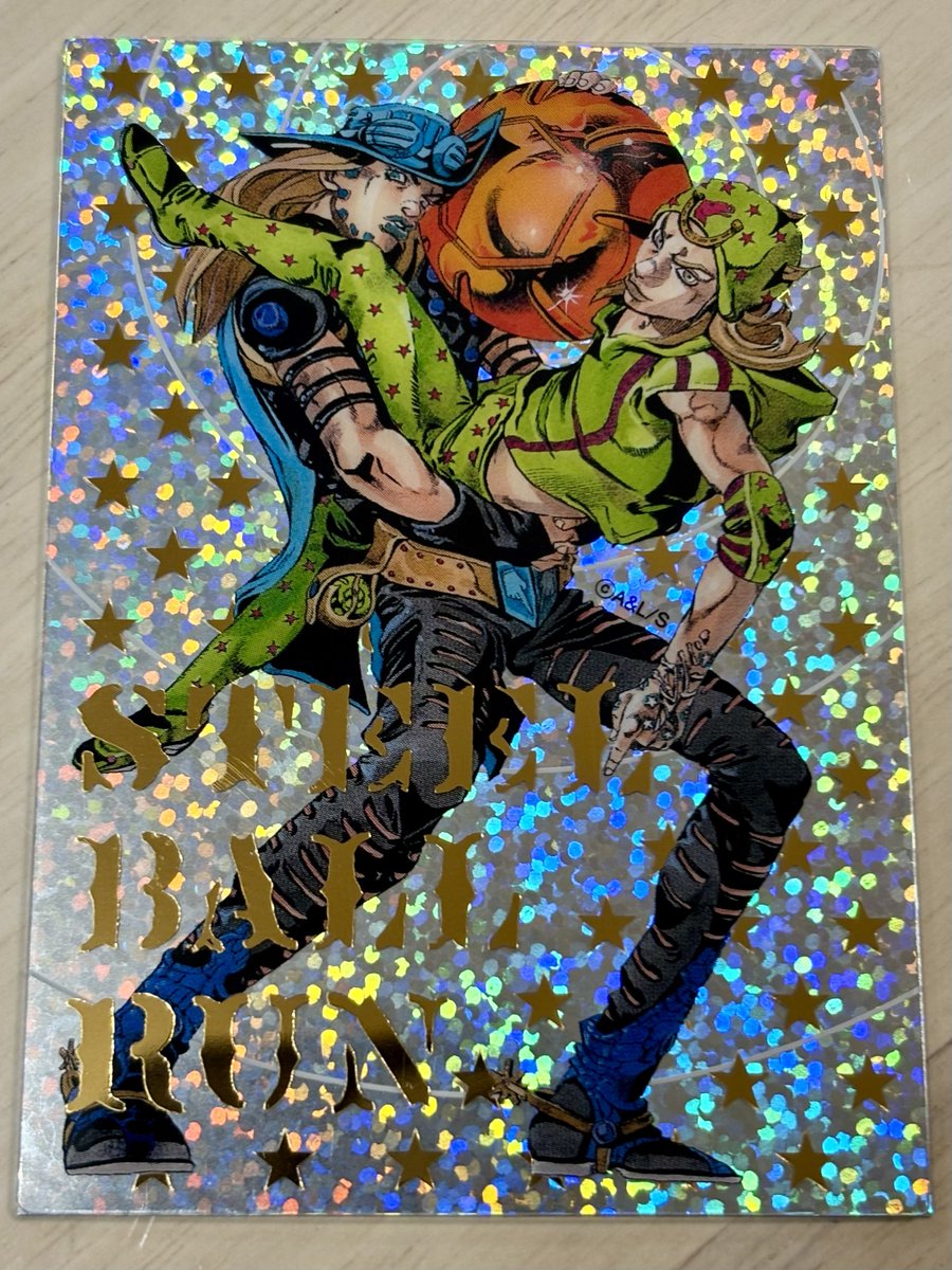 スティールボールラン　ジャイロ　ジョニー　箔押しクリアカード　ジョジョキャラバン JOJOCARAVAN グッズ紹介！】 □箔押しクリアカードコレクションA(全10