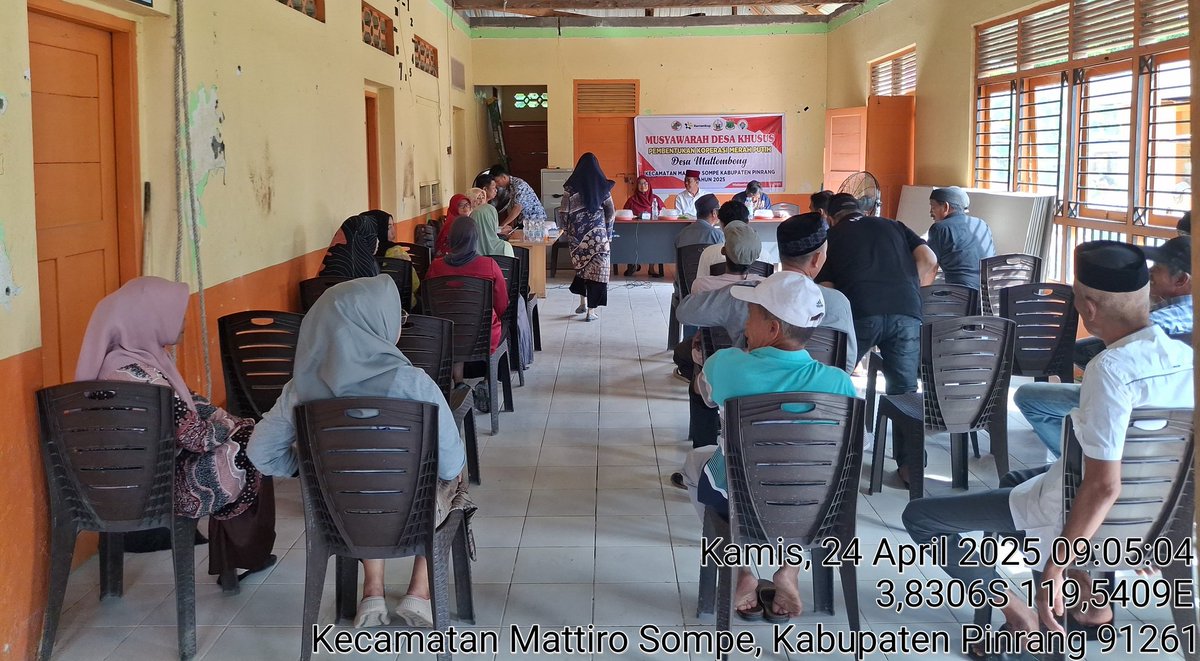MLuhkan's tweet photo. (24/04/2024),Muliyati,luhkan kab.pinrang,kegiatan musyawarah pembentukan koperasi Merah putih,desa mattombong,kec.mattito dompe,kab.pinrang
#GiatLuhkanSatminkalMaros
#Pinrang
@BRPBAP3_Maros https://t.co/KIDVBaOrYt