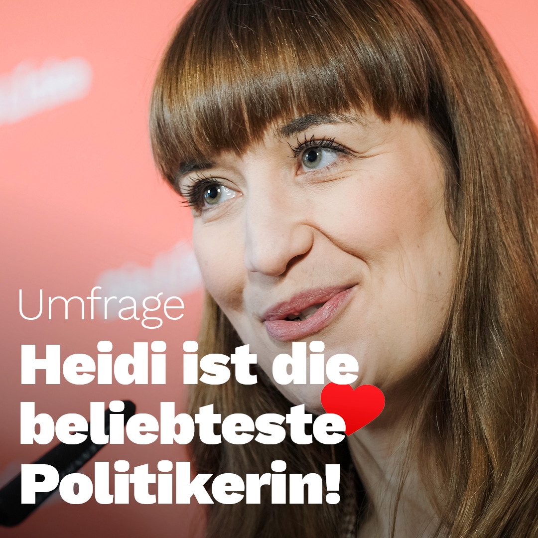 In einer aktuellen Umfrage von Insa ist <a href="/HeidiReichinnek/">Heidi Reichinnek</a> zur beliebtesten Politikerin gewählt worden! Helft ihr uns mit, dass sie auch die beliebteste Politiker*in wird?
#DieLinke