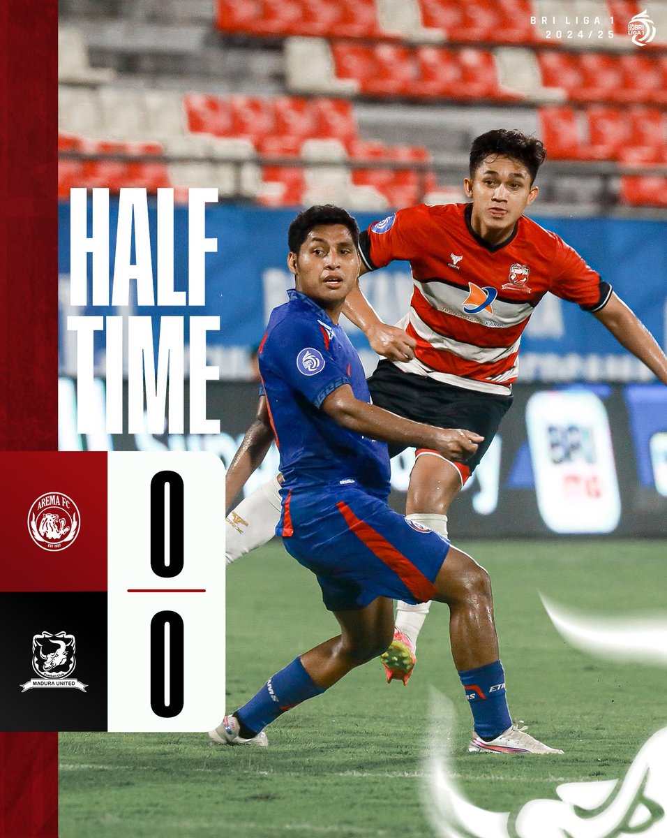 Belum mampu menembus pertahanan lawan
Kembali menyusun strategi babak 2. AYOO MADURAAA!!

#maduraunitedday