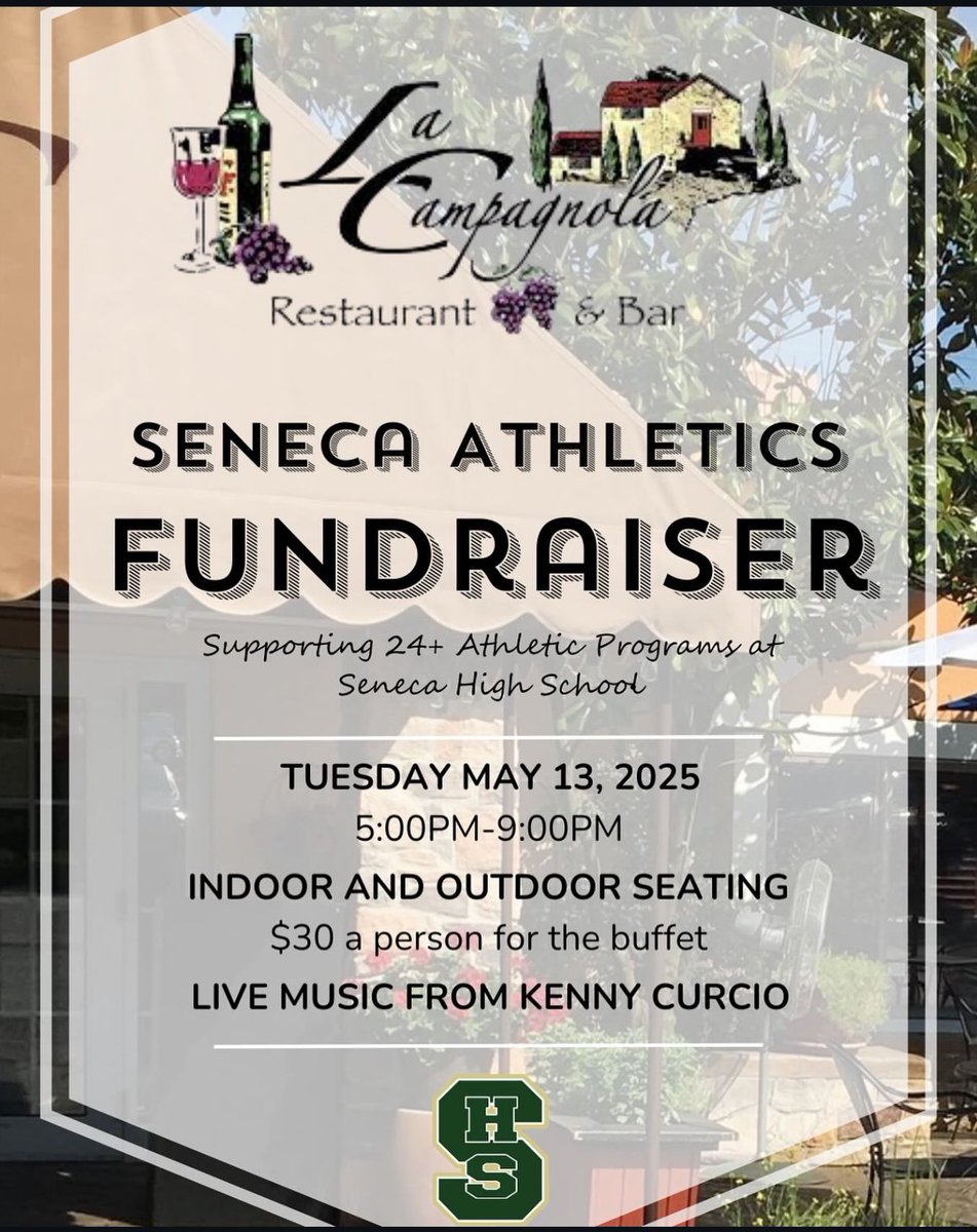 Please come support our first ever Seneca Athletics Fundraiser!