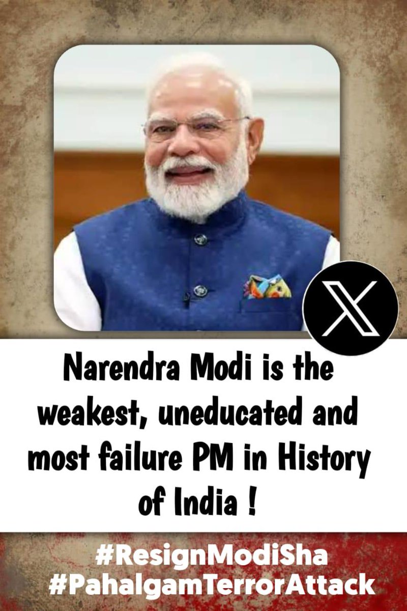 NavazKatte's tweet photo. Modi’s “Jammu-Kashmir is terrorism-free after Article 370” jumla lies in tatters after the Pahalgam Terrorist Attack 

Terror hasn’t ended, only the truth has been silenced.
#ResignModiSha
#PahalgamTerrorAttack https://t.co/1QEXvDjfdT