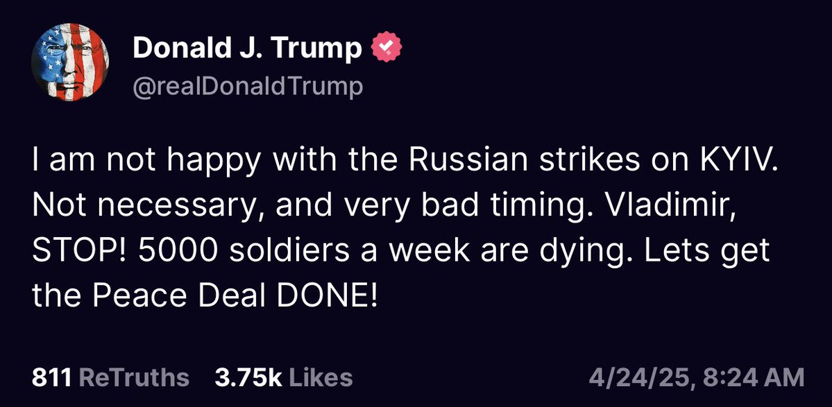 “Vladimir, STOP”—you” sound like you’re asking him to stop tickling you. And when would be better timing for bombing innocent civilians?