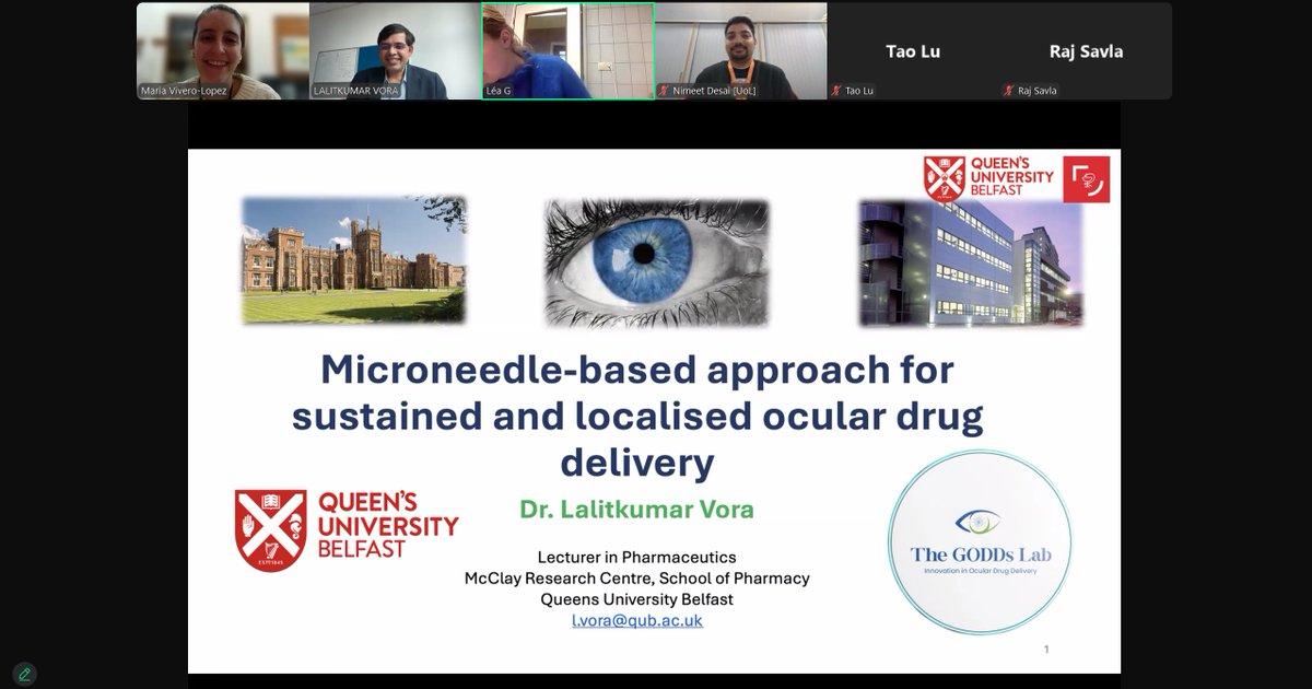 CRS Focus Group - Ocular Delivery (@crs_fg_ocular) on Twitter photo β° Weβre starting in 10 minutes! Donβt miss it π₯
π Join us on Zoom us06web.zoom.us/j/85687667621?β¦
<a href="/CRSScience/">Controlled Release Society</a> <a href="/lalitkvora/">Lalitkumar Vora</a> #OcularDelivery β° Weβre starting in 10 minutes! Donβt miss it π₯
π Join us on Zoom us06web.zoom.us/j/85687667621?β¦
<a href="/CRSScience/">Controlled Release Society</a> <a href="/lalitkvora/">Lalitkumar Vora</a> #OcularDelivery