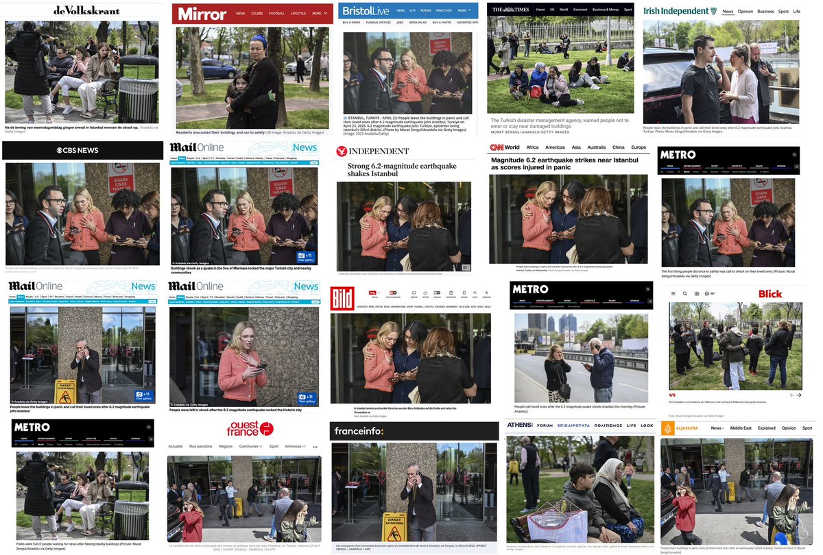 Yesterday, following the 6.2 magnitude earthquake centered in Silivri, world media outlets featured an image captured by AA photojournalist Murat Şengül (<a href="/MuratSengul_/">Murat Sengul</a>).