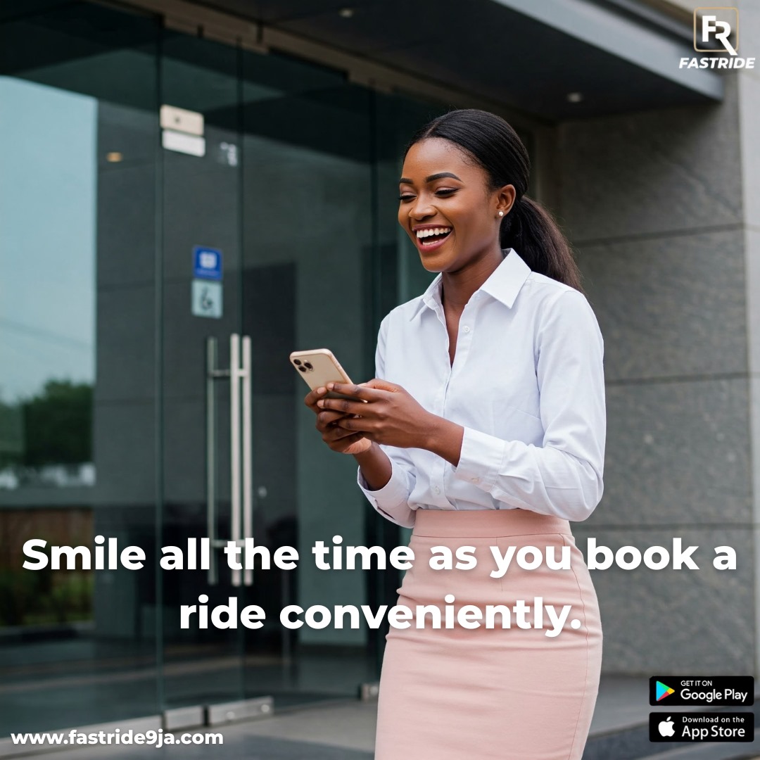 fastrideltd's tweet image. Smile all the time as you book a ride conveniently!
Get where you need to go with Fast Ride! 
Safe. Reliable. Convenient.

Download the Fast Ride app today;
zurl.co/sGE9Y

#RideWithASmile #ConvenientRides #FastRide #RideHailingApp #Lagos #Abuja #Warri #Benin #Nigeria