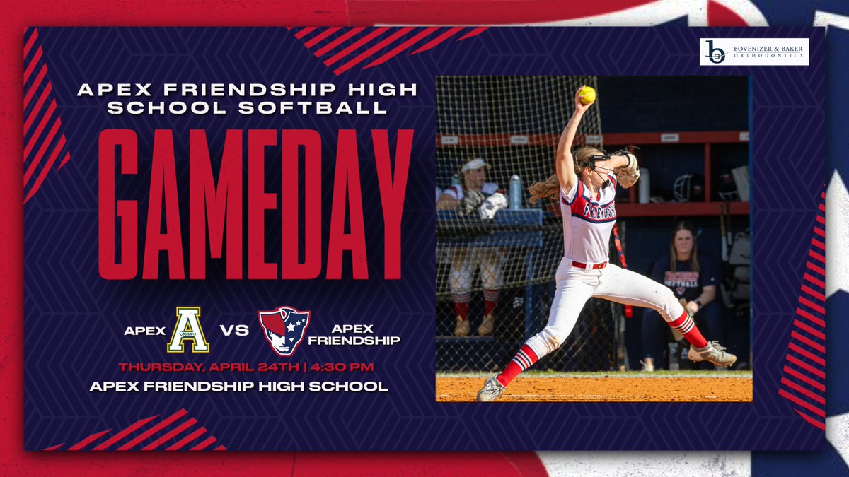 Apex Friendship High School Athletics (@afpatathletics) on Twitter photo It’s GAMEDAY!!! Good luck to <a href="/AFHS_Softball/">AFHS Softball</a> as the take on Apex at HOME!!! Come out and support your Pats! #PatFam #RepAFHS 🥎 It’s GAMEDAY!!! Good luck to <a href="/AFHS_Softball/">AFHS Softball</a> as the take on Apex at HOME!!! Come out and support your Pats! #PatFam #RepAFHS 🥎