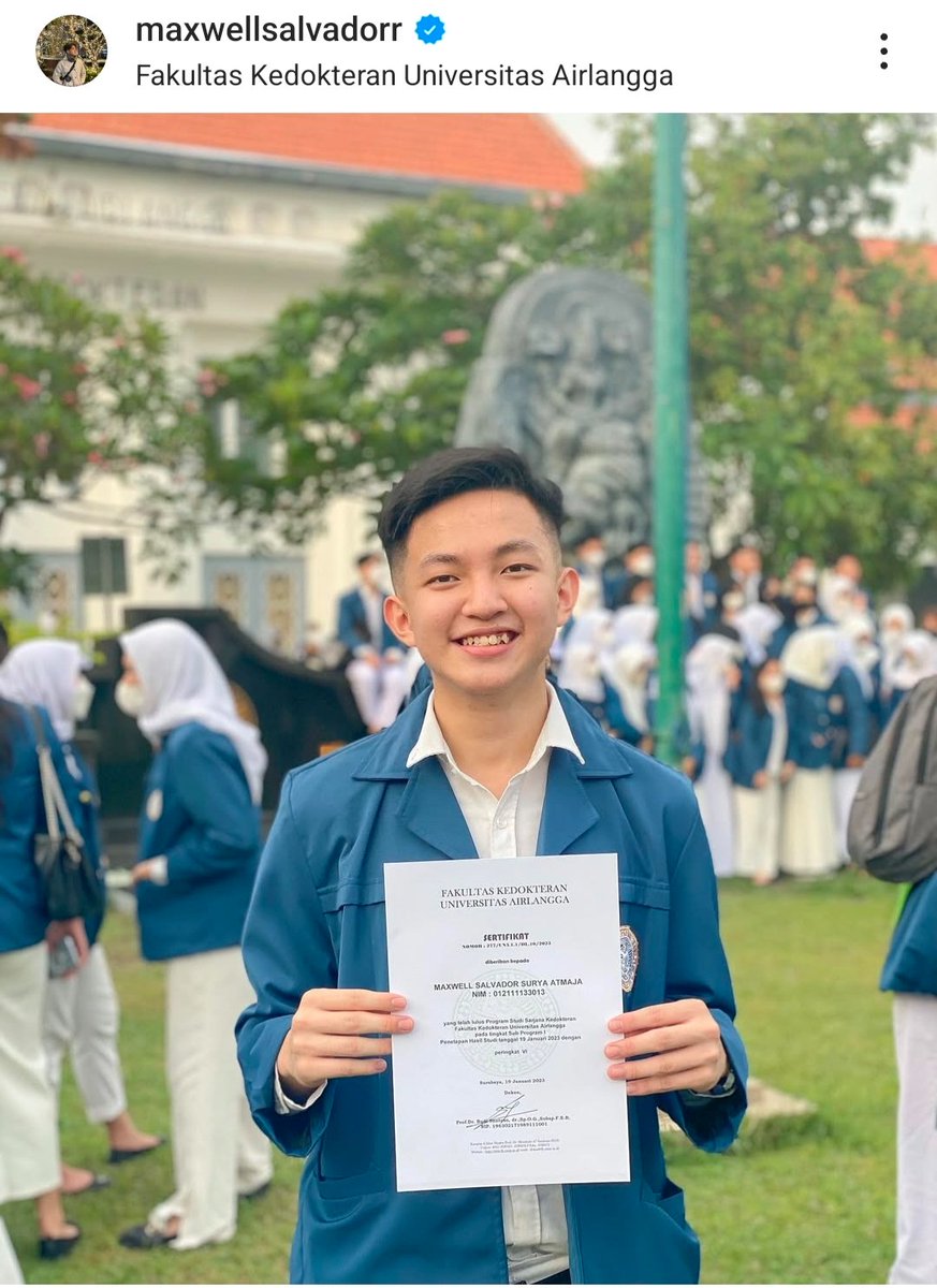 shisukaarishima's tweet photo. ✨ Prestasi Maxwell Salvador Surya Atmaja Tahun 2023 ✨ #timsekop

♠ Januari ♠

Peringkat ke VI pada Subprogram I FK Universitas Airlangga. 

Sekilas Info :
Unair berada diposisi ke-2 terbaik di RI untuk QS WUR by Subject 2024 bidang kedokteran dgn peringkat 301-350 dunia. https://t.co/d1orc02YRl