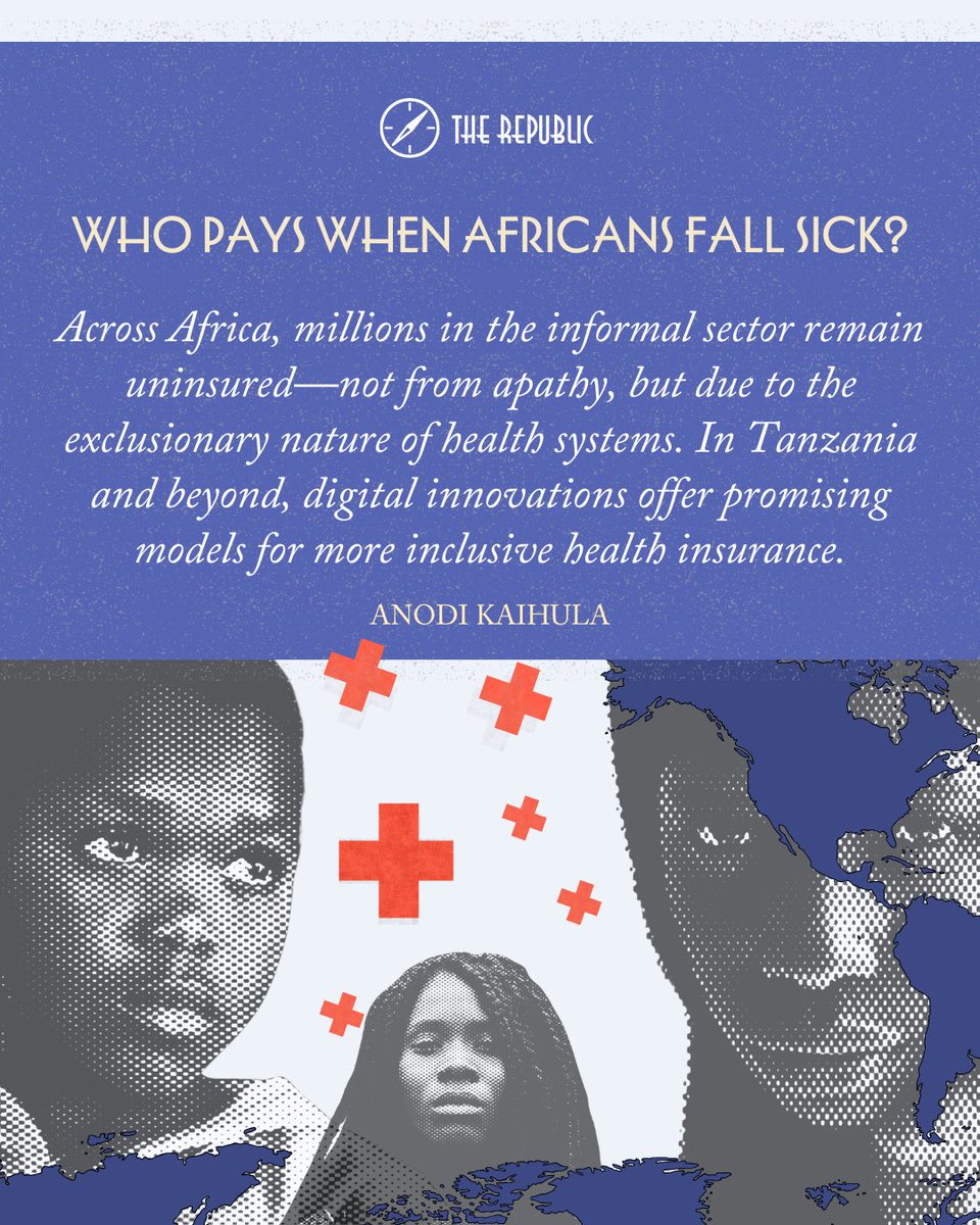 ANODI KAIHULA (@anodikaihula) on Twitter photo Who Pays When Africans Fall Sick? on <a href="/republicjournal/">The Republic</a>
In this piece, I dive deep into;⤵️
1⃣The broken trust in traditional insurance
2⃣A call to rethink health insurance for Africa
Are people unwilling, or are insurers failing us?
🔗 Read now:▶️ rpublc.com/april-may-2025… Who Pays When Africans Fall Sick? on <a href="/republicjournal/">The Republic</a>
In this piece, I dive deep into;⤵️
1⃣The broken trust in traditional insurance
2⃣A call to rethink health insurance for Africa
Are people unwilling, or are insurers failing us?
🔗 Read now:▶️ rpublc.com/april-may-2025…