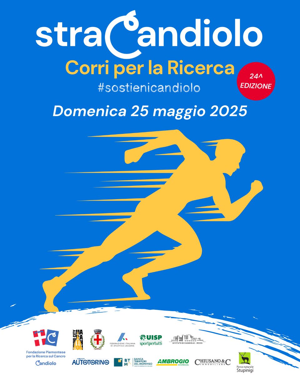 Domenica 25 maggio h. 09:00 torna la Stracandiolo, la corsa solidale a sostegno della ricerca.
📌 Modalità di iscrizione:
- Fino al 24 maggio online qui: bit.ly/stracandiolo_2…
- Il giorno stesso della corsa, direttamente in Istituto, fino alle ore 08:30
#sostienicandiolo