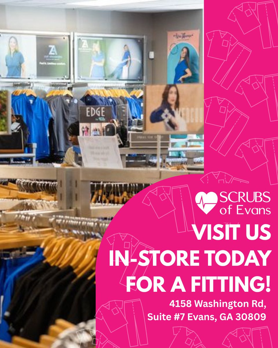 scrubsofevans's tweet image. 🛍️ Come In and Get Fitted at Scrubs of Evans! 🩺✨

🌐 ScrubsOfEvans.com
📍 4158 Washington Road, Suite 7 Evans, GA 30809
📞 706-364-1163

#GetFitted #ScrubsOfEvans #TheScrubsYouLove #EvansGA #scrubs #scrublife #healthcare #nursing #uniforms #Shoplocal