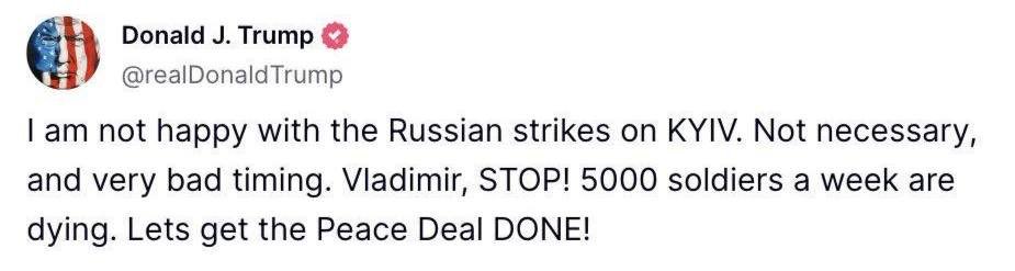 Ukraine Front Line (@euromaidanpr) on Twitter photo He calls it “bad timing”.
We bury our citizens 24/7 during the last 11 years. And he thinks bad timing is only today.
Dream on peace deal, you’ve never get it from us - <a href="/realDonaldTrump/">Donald J. Trump</a>! He calls it “bad timing”.
We bury our citizens 24/7 during the last 11 years. And he thinks bad timing is only today.
Dream on peace deal, you’ve never get it from us - <a href="/realDonaldTrump/">Donald J. Trump</a>!